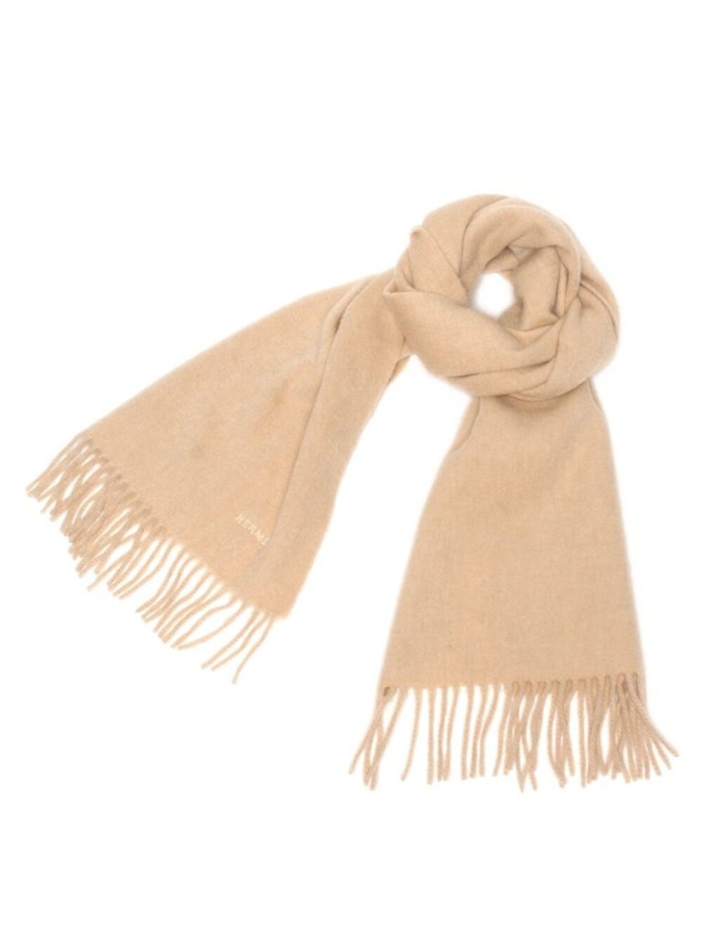 Hermes Scarf Cashmere Uni Brode - Picture 1 of 5